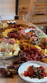 casino table with chips