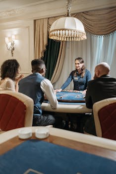 casino chips and cards