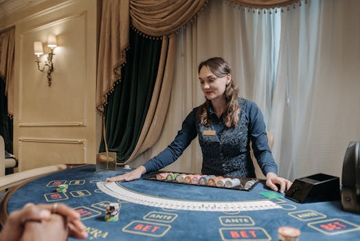 casino chips on a table